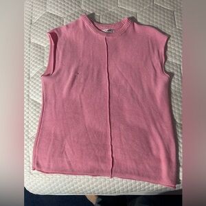 Amazon Pink Sleeveless Knit Top
